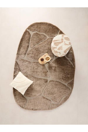 vloerkleed organisch bruin (230x160 cm)