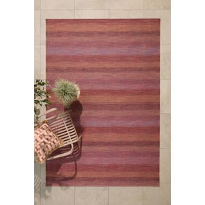 binnen- en buitenvloerkleed rood/roze/oranje (290x200 cm)