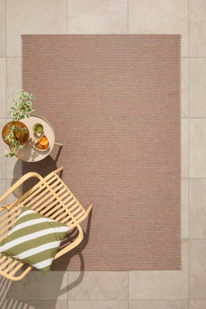 binnen- en buitenvloerkleed beige/terra (230x160 cm)