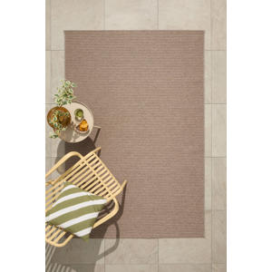 binnen- en buitenvloerkleed beige/terra (230x160 cm)