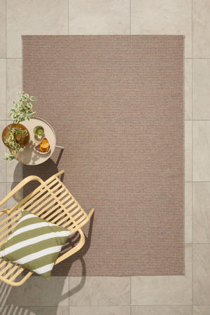 binnen- en buitenvloerkleed beige/terra (230x160 cm)