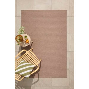 binnen- en buitenvloerkleed beige/terra (230x160 cm)