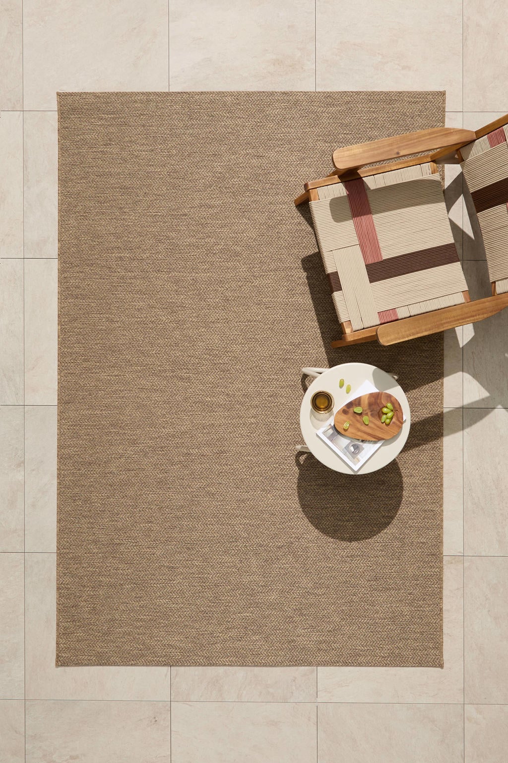 NOUS Living binnen- en buitenvloerkleed bruin (230x160 cm)