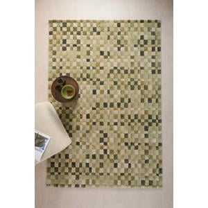 vloerkleed groen/zwart (290x200 cm)