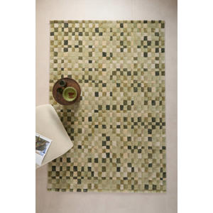 vloerkleed groen/zwart (290x200 cm)