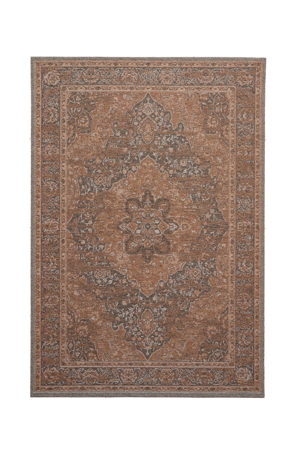 NOUS Living binnen- en buitenvloerkleed donkerbruin (290x200 cm)