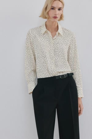 blouse met stippen wit