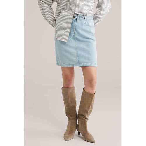 WE Fashion denim spijkerrok light blue denim afbeelding