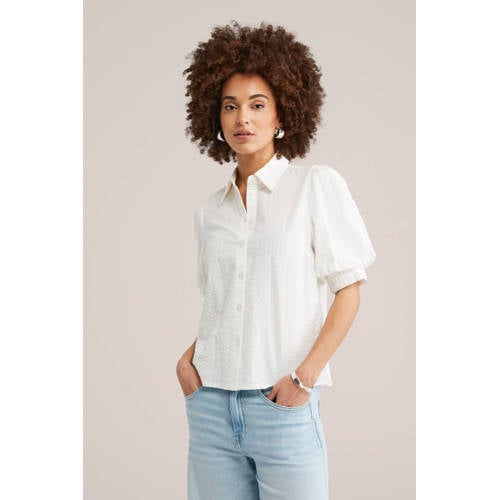 WE Fashion blouse ecru afbeelding