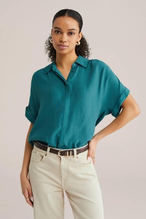 blouse blauw