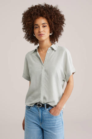 gestreepte blouse lichtgroen