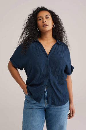 blouse donkerblauw