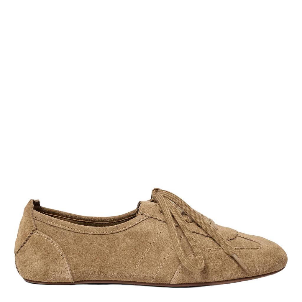 Beige dames Sofie Schnoor Nadiesw suède sneakers met veters