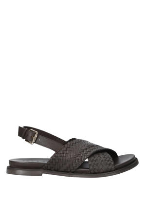 leren sandalen donkerbruin