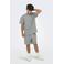 ONLY & SONS JUNIOR T-shirt met textuur grijs