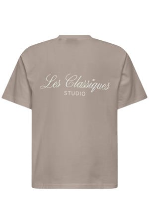 T-shirt met backprint zand