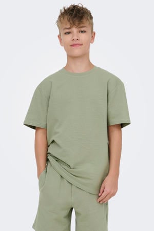 T-shirt met textuur groen