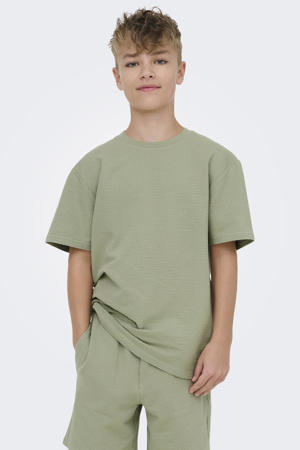 T-shirt met textuur groen