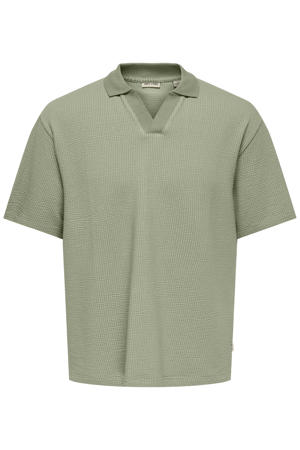 polo met textuur groen