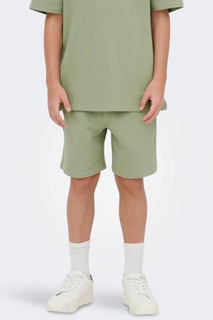 regular casual short groen met textuur