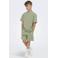 ONLY & SONS JUNIOR regular casual short groen met textuur