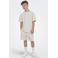 ONLY & SONS JUNIOR regular casual short ecru met textuur