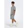 ONLY & SONS JUNIOR regular casual short grijs met textuur