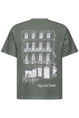 T-shirt met backprint groen