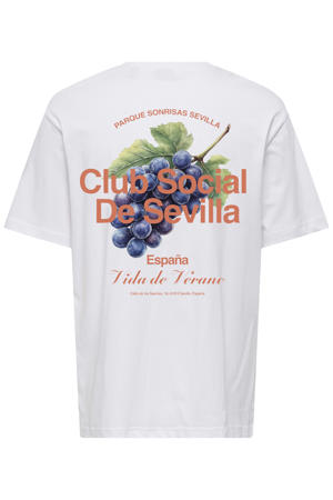 T-shirt met backprint wit