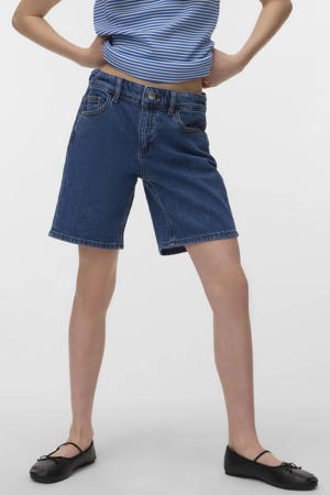 short medium blue denim
