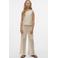 VERO MODA GIRL wide leg casual broek ecru gebreid