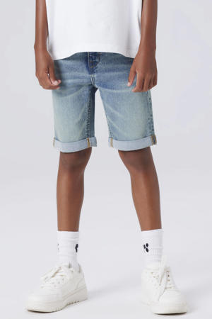 denim slim short vintage medium blue