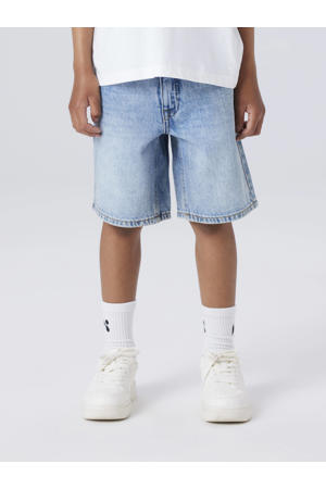 denim regular short light blue bleached