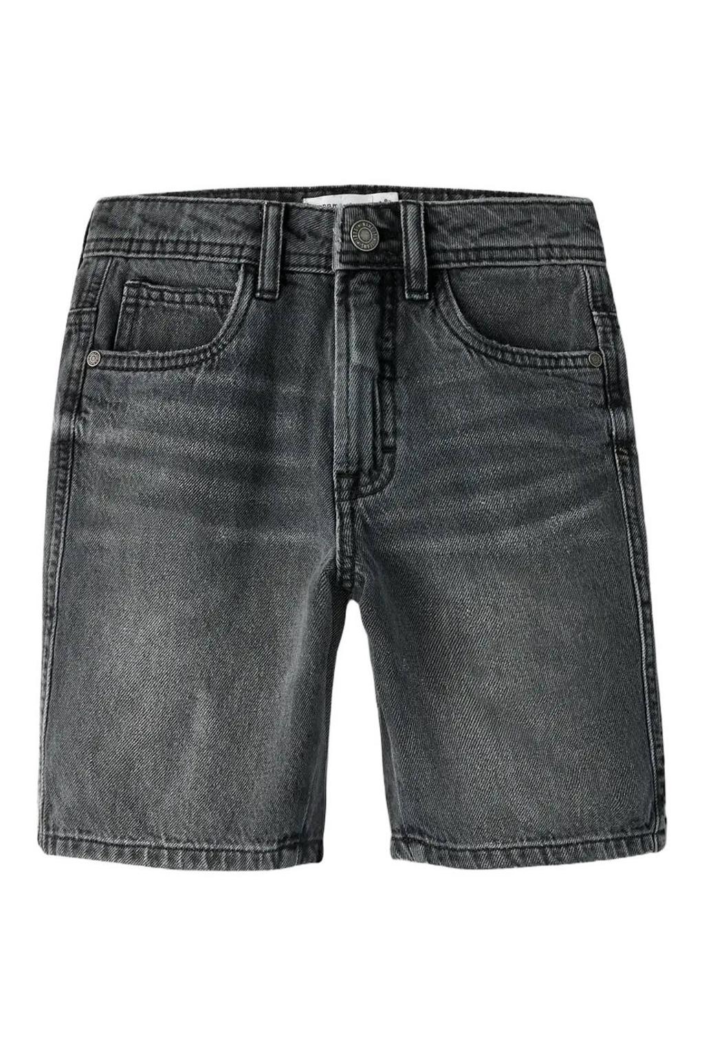 Black denim jongens NAME IT KIDS regular short black van katoen met rits- en knoopsluiting en effen