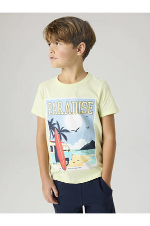 T-shirt lichtgeel