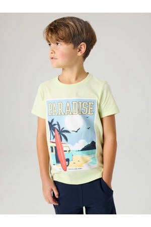 T-shirt lichtgeel
