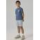 NAME IT KIDS T-shirt met backprint blauw