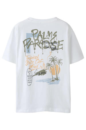 T-shirt met backprint wit