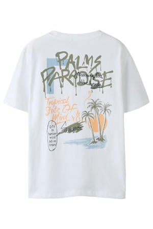 T-shirt met backprint wit