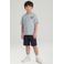 NAME IT KIDS T-shirt met backprint lichtblauw