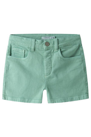straight casual short groen