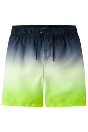 zwemshort limegroen/donkerblauw
