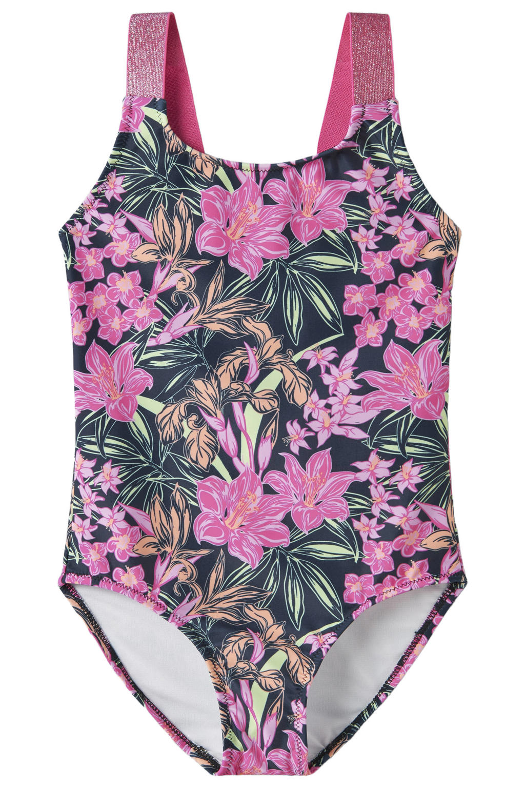 NAME IT KIDS badpak NKFZERIA roze/donkerblauw