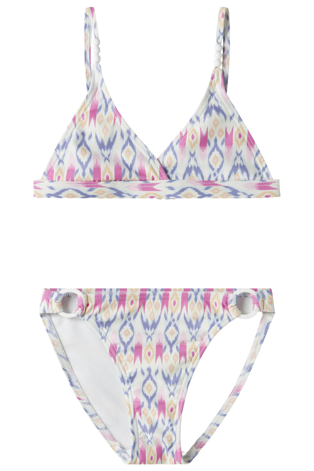 NAME IT KIDS triangel bikini paars/roze/wit