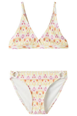 triangel bikini oranje/roze/wit