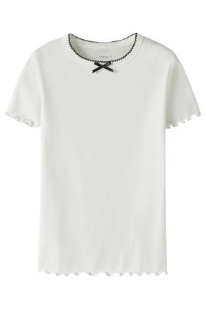 T-shirt met textuur wit
