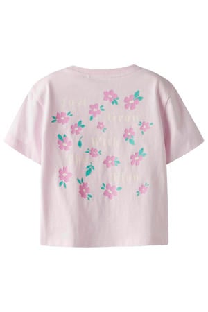 T-shirt met backprint lichtroze