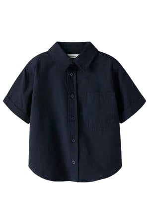 regular casual overhemd donkerblauw