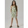 NAME IT KIDS playsuit met blad print groen/wit