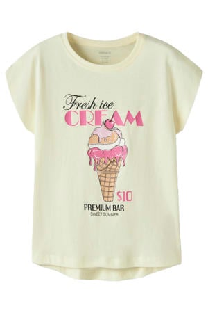 T-shirt lichtgeel